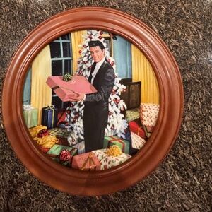 Elvis Presley Christmas at Graceland Plate in Frame